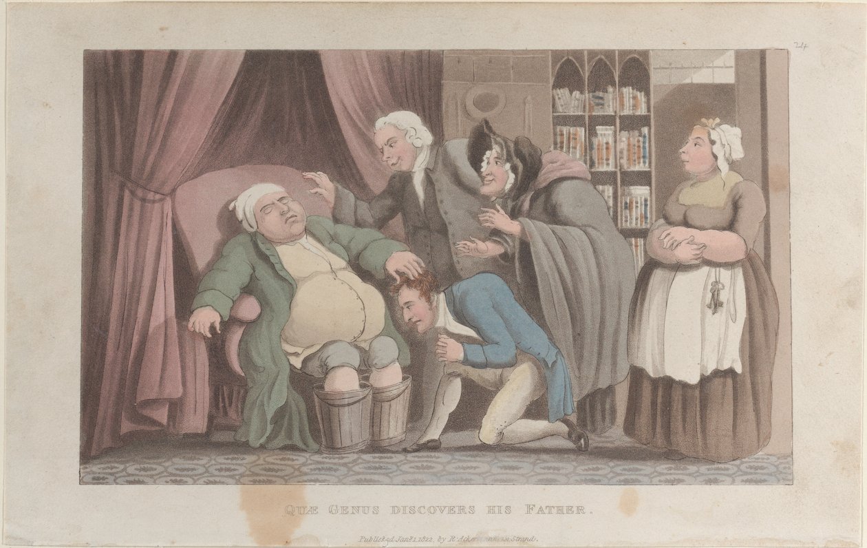 Quae Cinsi Babasını Keşfediyor, The History of Johnny Quae Genus, The Li..., 1 Ocak 1822. by Thomas Rowlandson