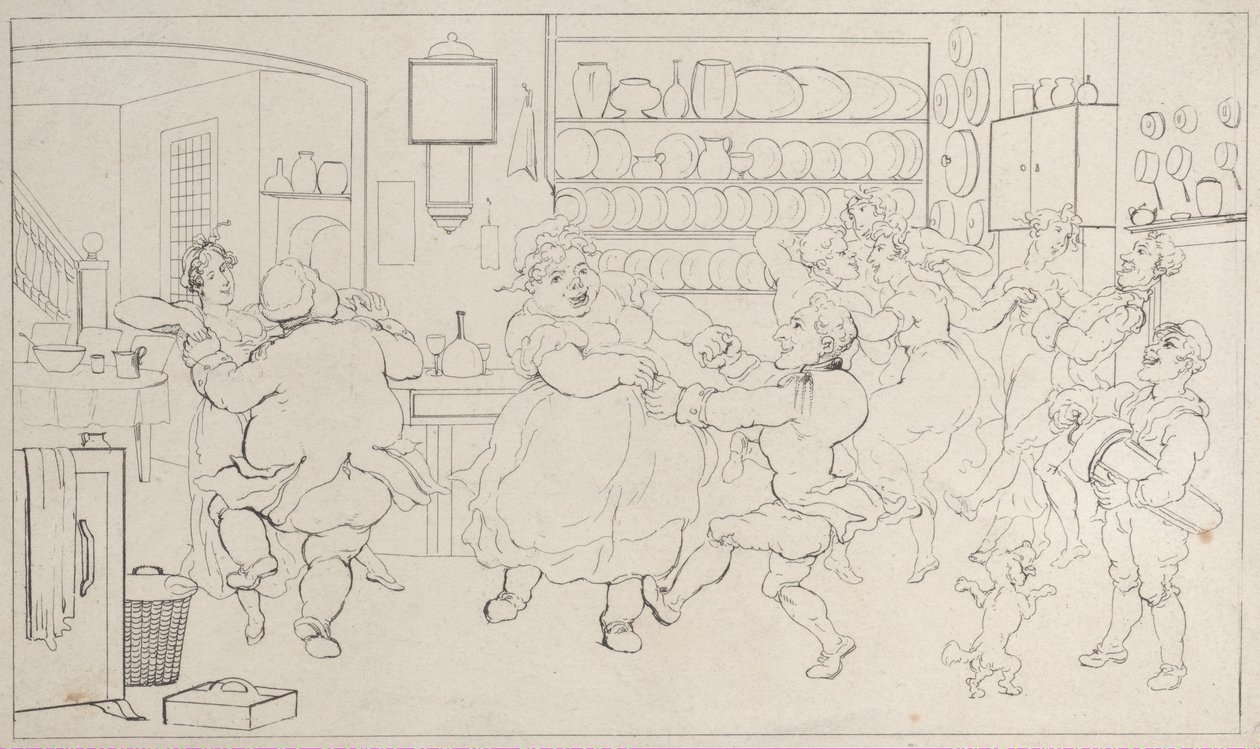 Mutfak Sporlarında Quae Cinsi, Johnny Quoe Cinsinin Tarihinden: Küçük..., 1822. by Thomas Rowlandson
