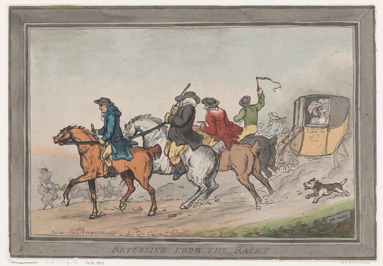 Yarışlardan Dönüş, 1 Aralık 1791., 1 Aralık 1791. by Thomas Rowlandson