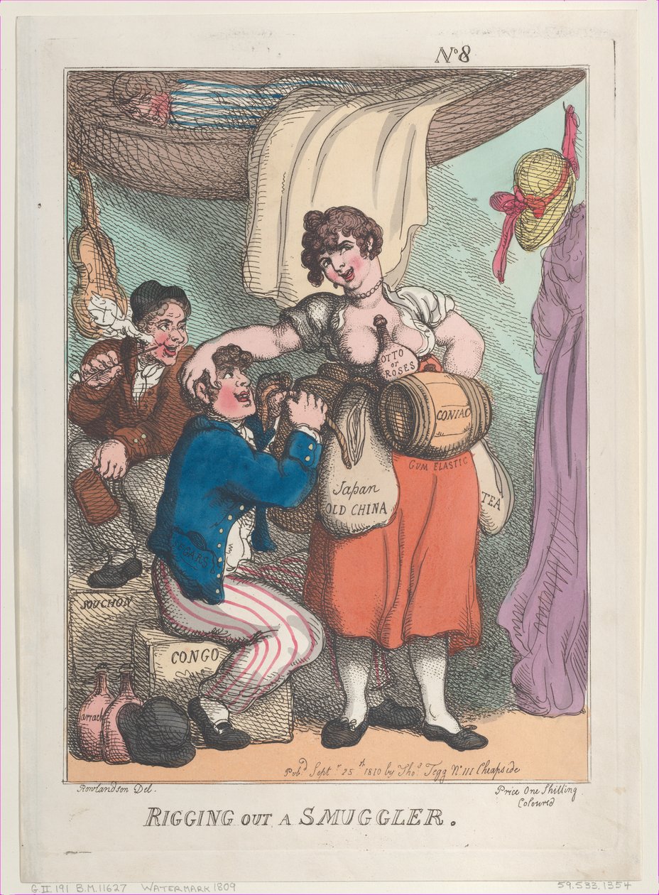 Bir Kaçakçıyı Arındırmak, 25 Eylül 1810., 25 Eylül 1810. by Thomas Rowlandson