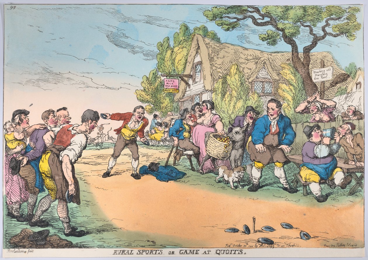 Kırsal Sporlar veya Quoits'te Oyun, 30 Ekim 1811., 30 Ekim 1811. by Thomas Rowlandson