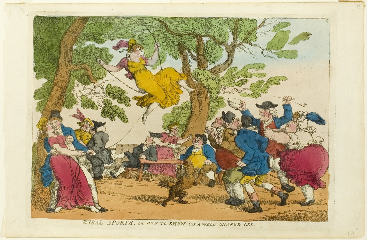 Kırsal Sporlar veya İyi Şekilli Bir Bacağı Nasıl Gösterirsiniz? by Thomas Rowlandson