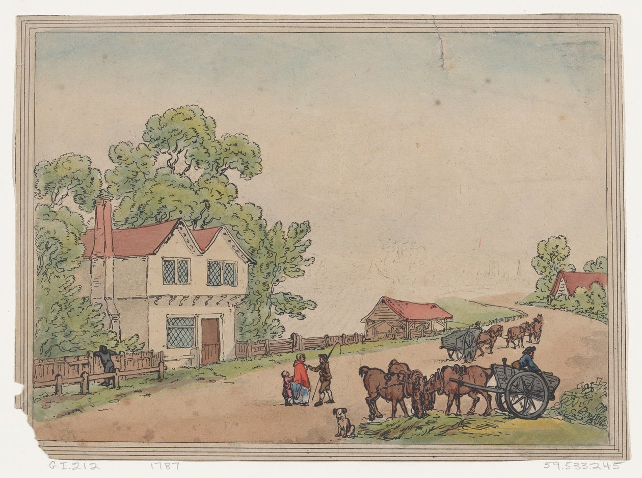 Rustik Eskiz, 1787., 1787. by Thomas Rowlandson