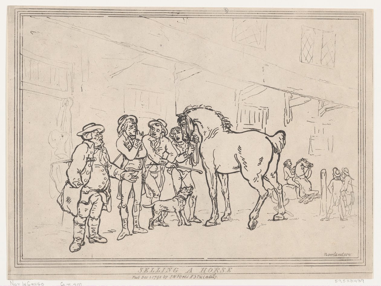 At Satmak, 1 Aralık 1791., 1 Aralık 1791. by Thomas Rowlandson