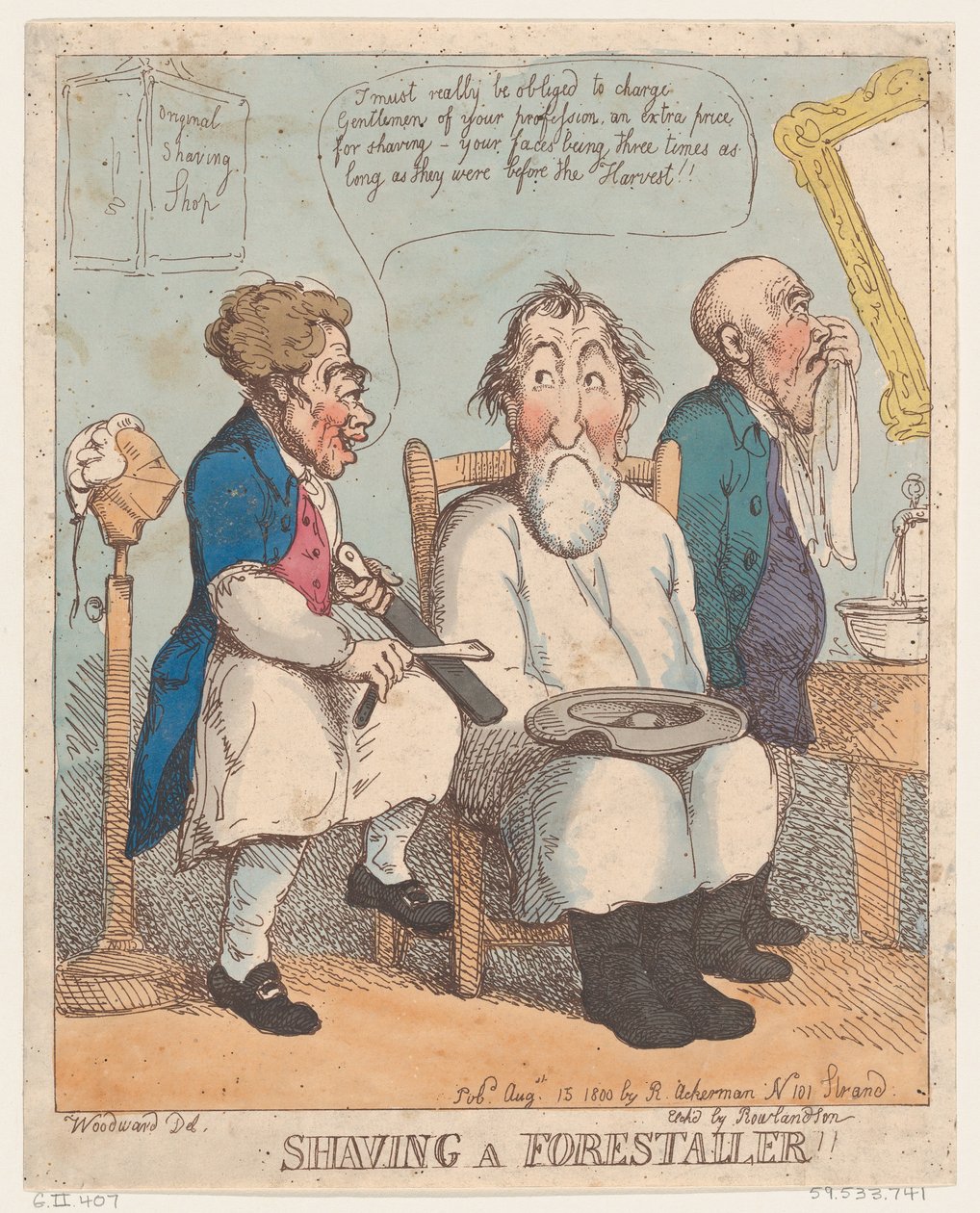 Bir Ormancıyı Tıraş Etmek, 15 Ağustos 1800., 15 Ağustos 1800. by Thomas Rowlandson