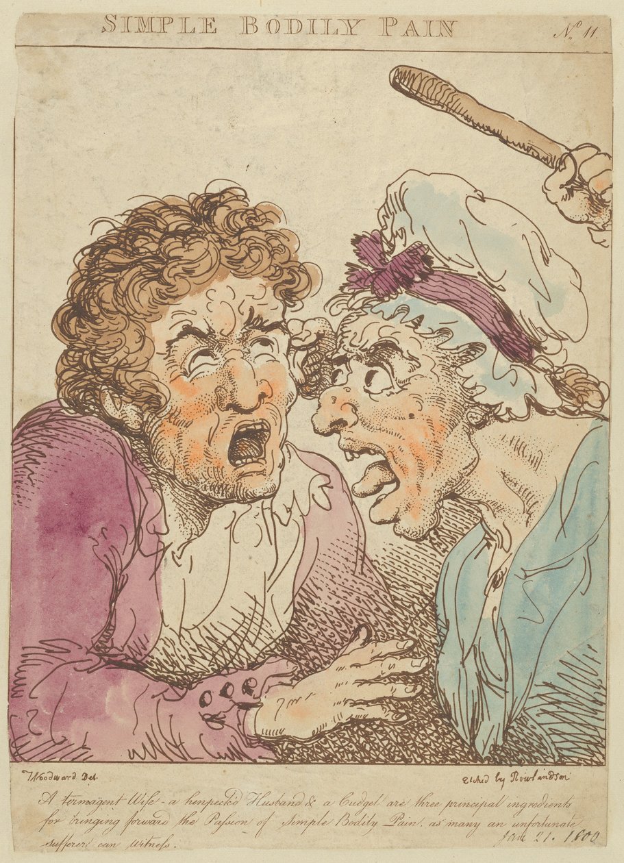 Basit Bedensel Ağrı, 1800., 1800. by Thomas Rowlandson