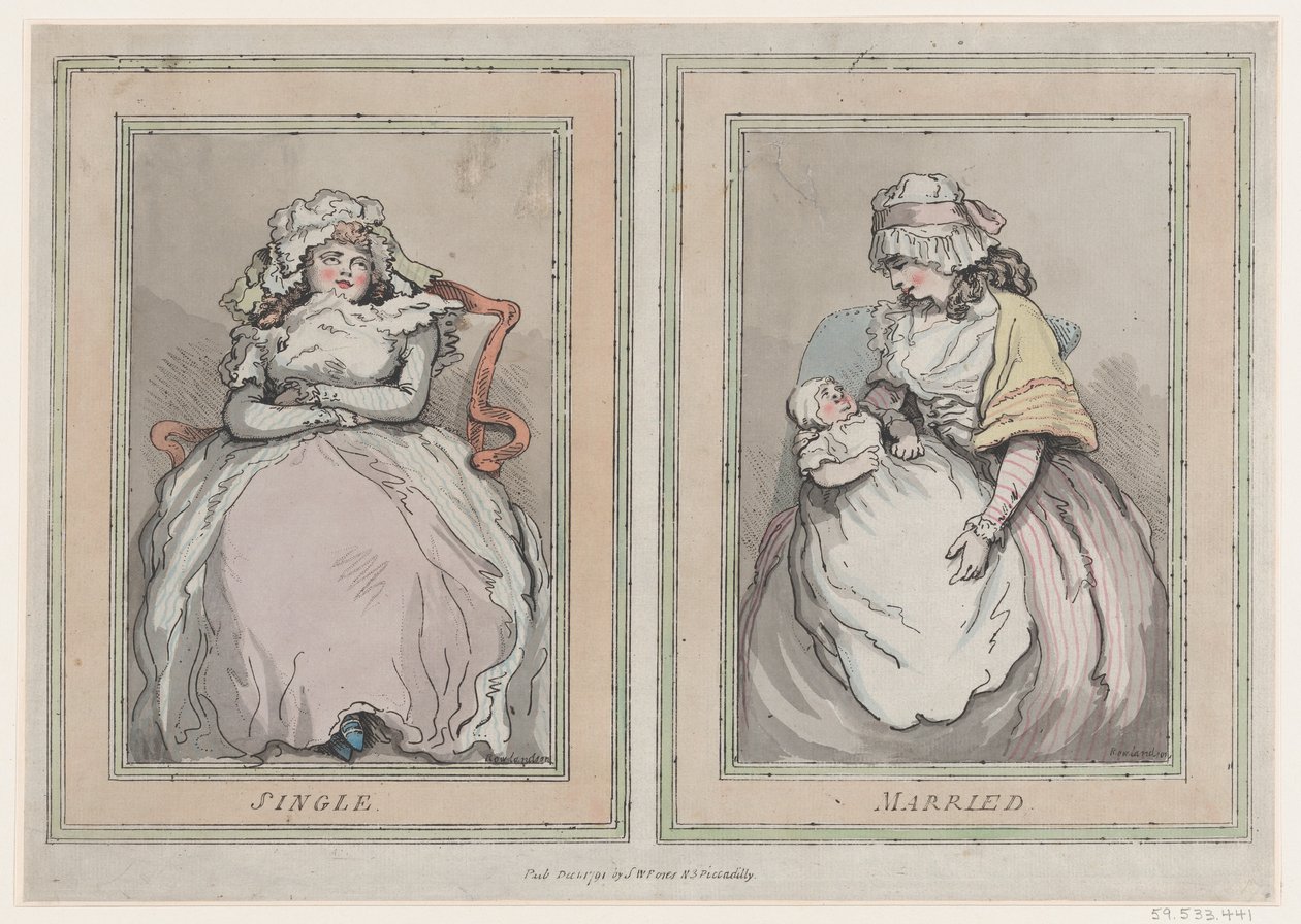 Bekar ve Evli, 1 Aralık 1791., 1 Aralık 1791. by Thomas Rowlandson