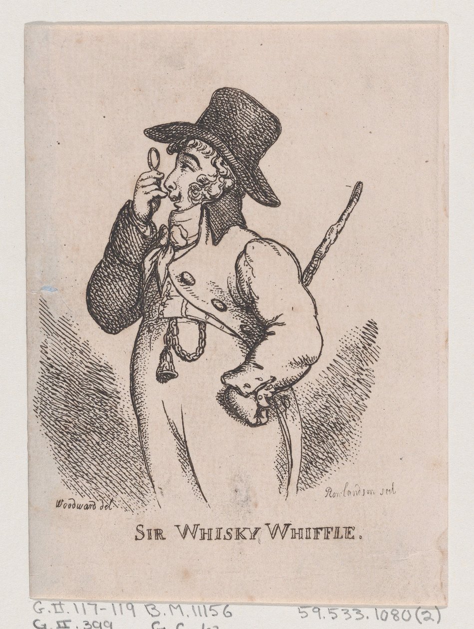 Sir Whiskey Whiffle, Nisan 1808., Nisan 1808. by Thomas Rowlandson