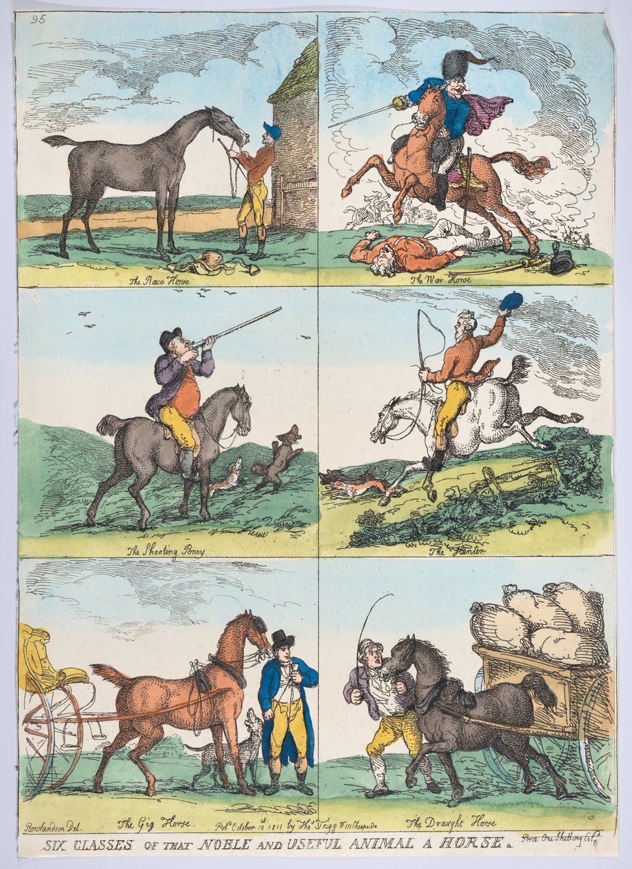 Asil ve Yararlı Hayvanın Altı Sınıfı Bir At, 10 Ekim 1811., 10 Ekim 1811. by Thomas Rowlandson