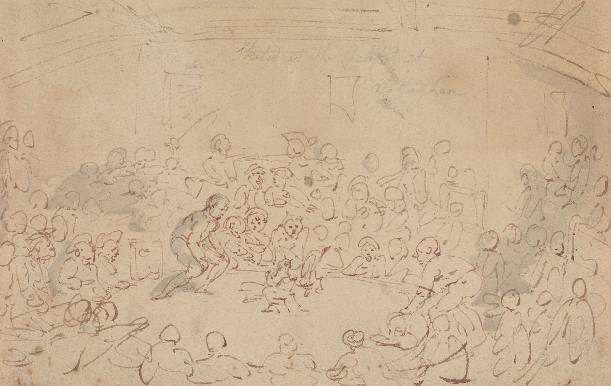 Cockpit, Nottingham'da çizildi by Thomas Rowlandson