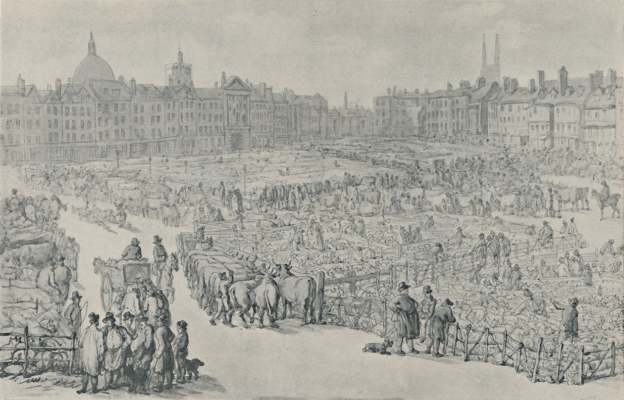 Smithfield Pazarı, 1810, 1920 by Thomas Rowlandson
