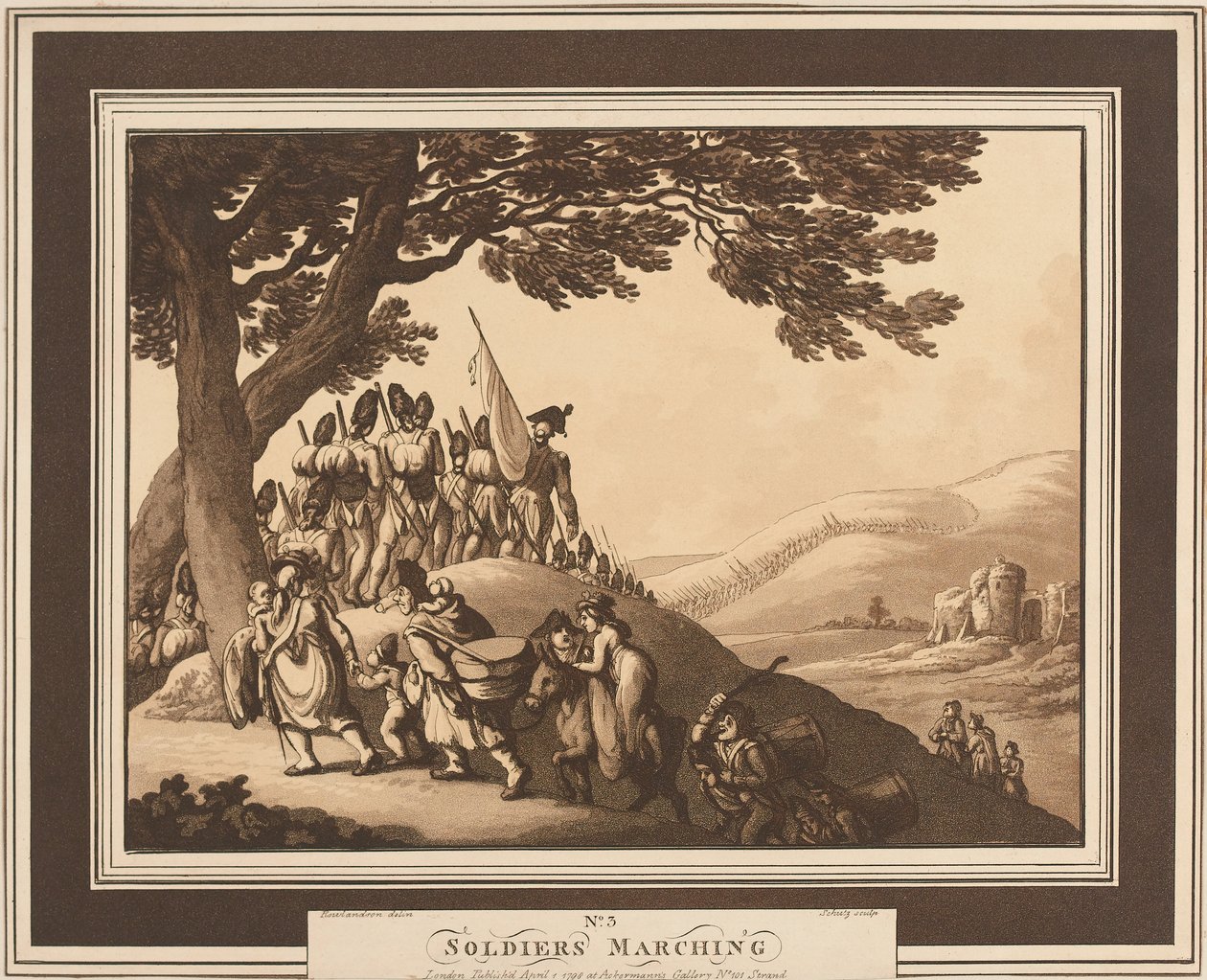 ?Yürüyen Askerler?, c.1798 by Thomas Rowlandson