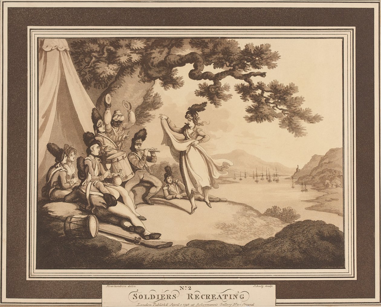 ?Yeniden Yaratan Askerler?, c.1798 by Thomas Rowlandson