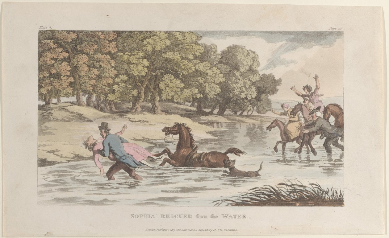 Sophia Sudan Kurtarıldı, Wakefield Papazından, 1 Mayıs 1817., 1 Mayıs 1817. by Thomas Rowlandson