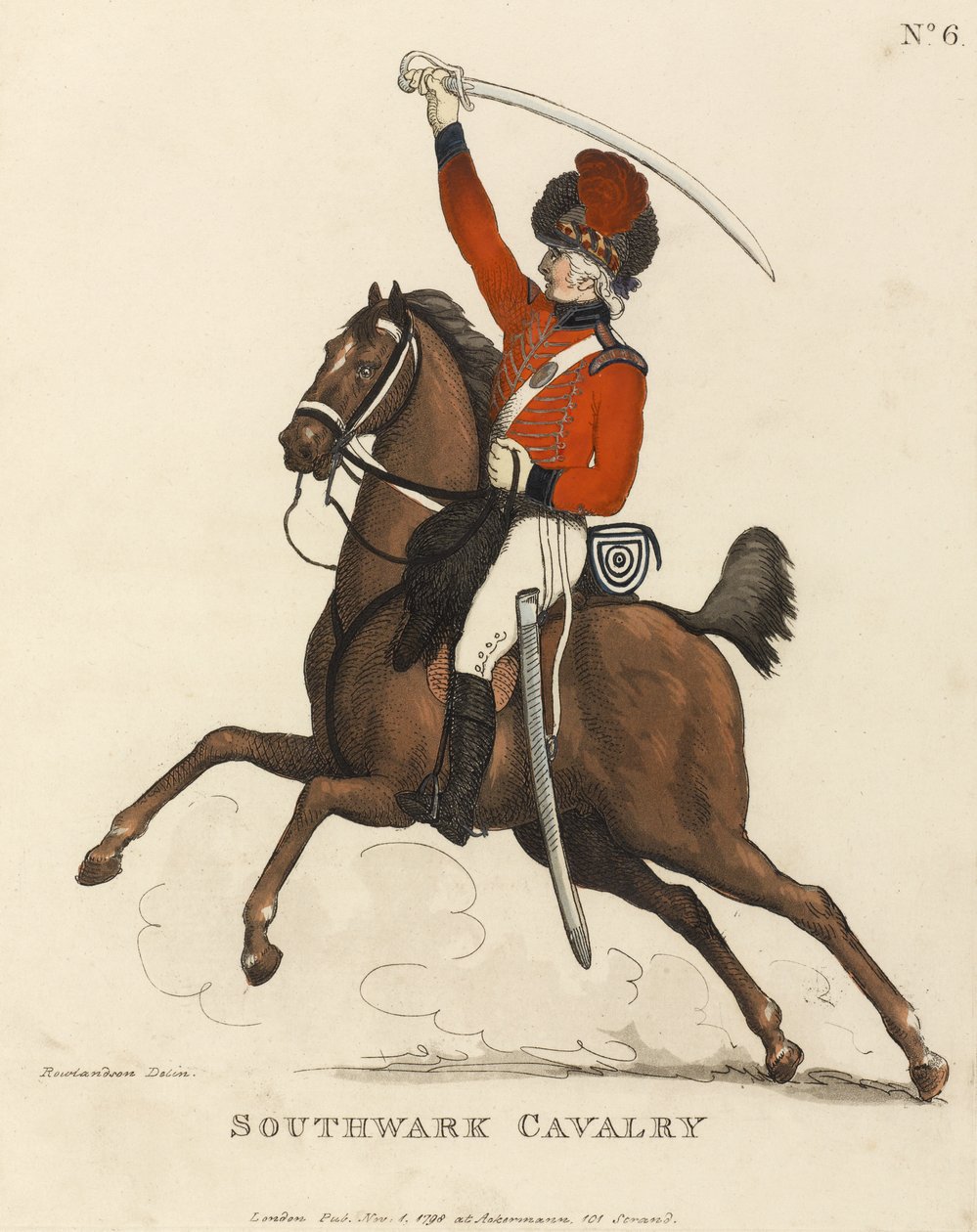 Southwark Süvari, c.1799 (renkli aquatint) by Thomas Rowlandson