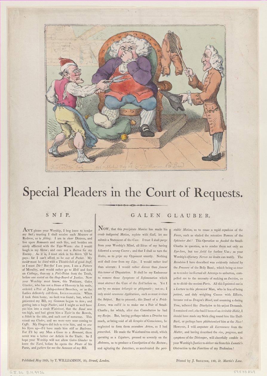 Talep Mahkemesinde Özel Davacılar, 28 Mayıs 1802., 28 Mayıs 1802. by Thomas Rowlandson