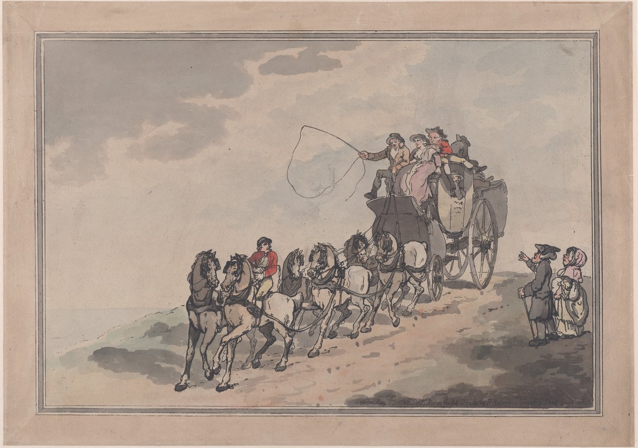 Sahne Koçu ve Altı, 1786-93., 1786-93. by Thomas Rowlandson