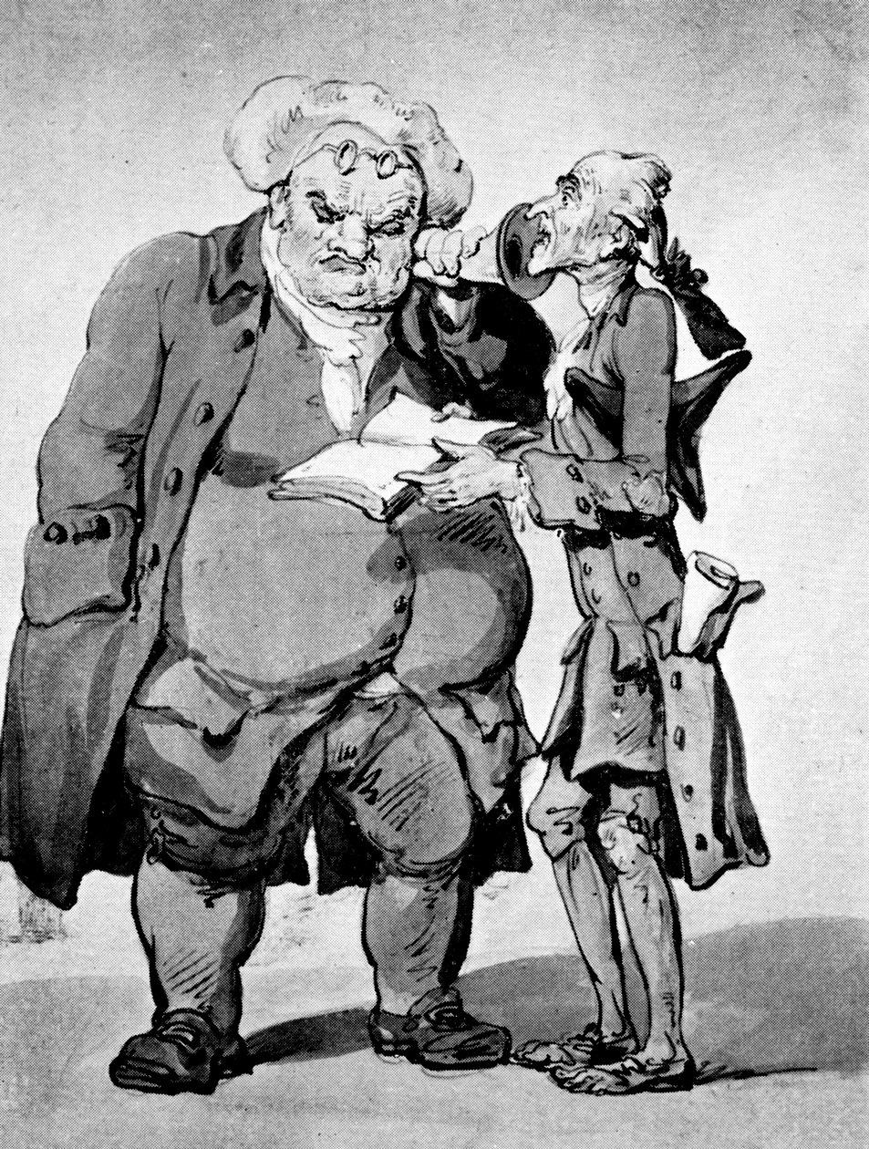 Açlıktan ölmek üzere olan şair ve yayıncı, 18. yüzyılın sonlarında. by Thomas Rowlandson