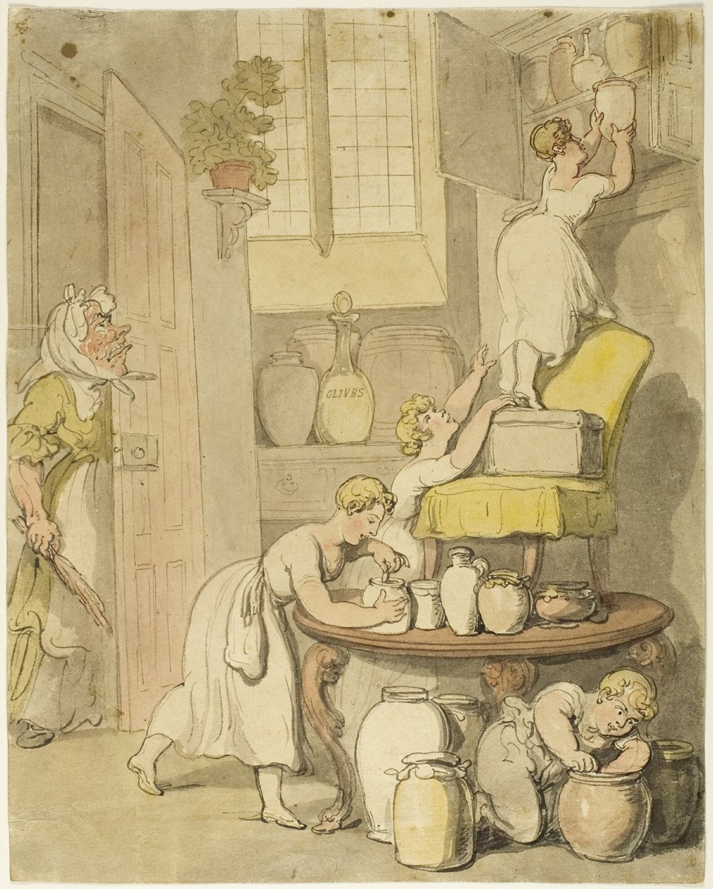 Korumaları Çalmak by Thomas Rowlandson