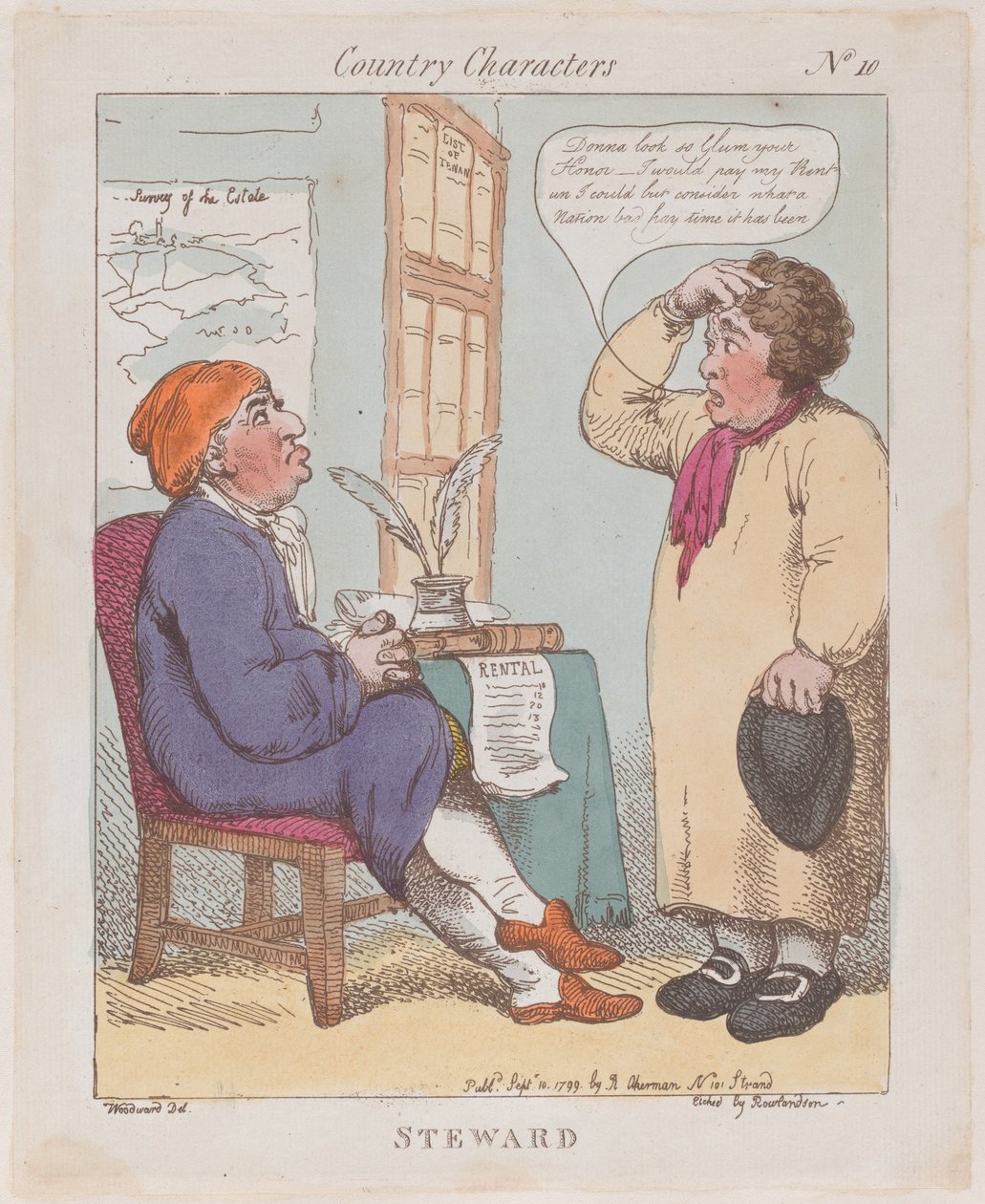 Steward, 10 Eylül 1799., 10 Eylül 1799. by Thomas Rowlandson