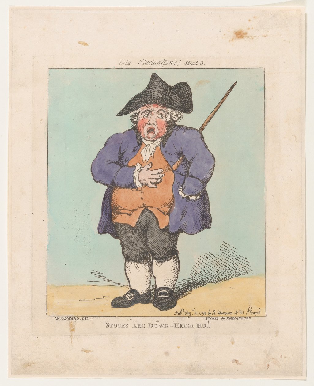 Hisse Senedi Düştü- Heigh-Ho!!, 10 Ağustos 1799., 10 Ağustos 1799. by Thomas Rowlandson
