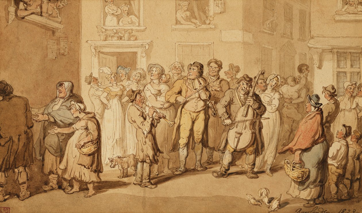 Sokak Müzisyenleri, 1823 by Thomas Rowlandson