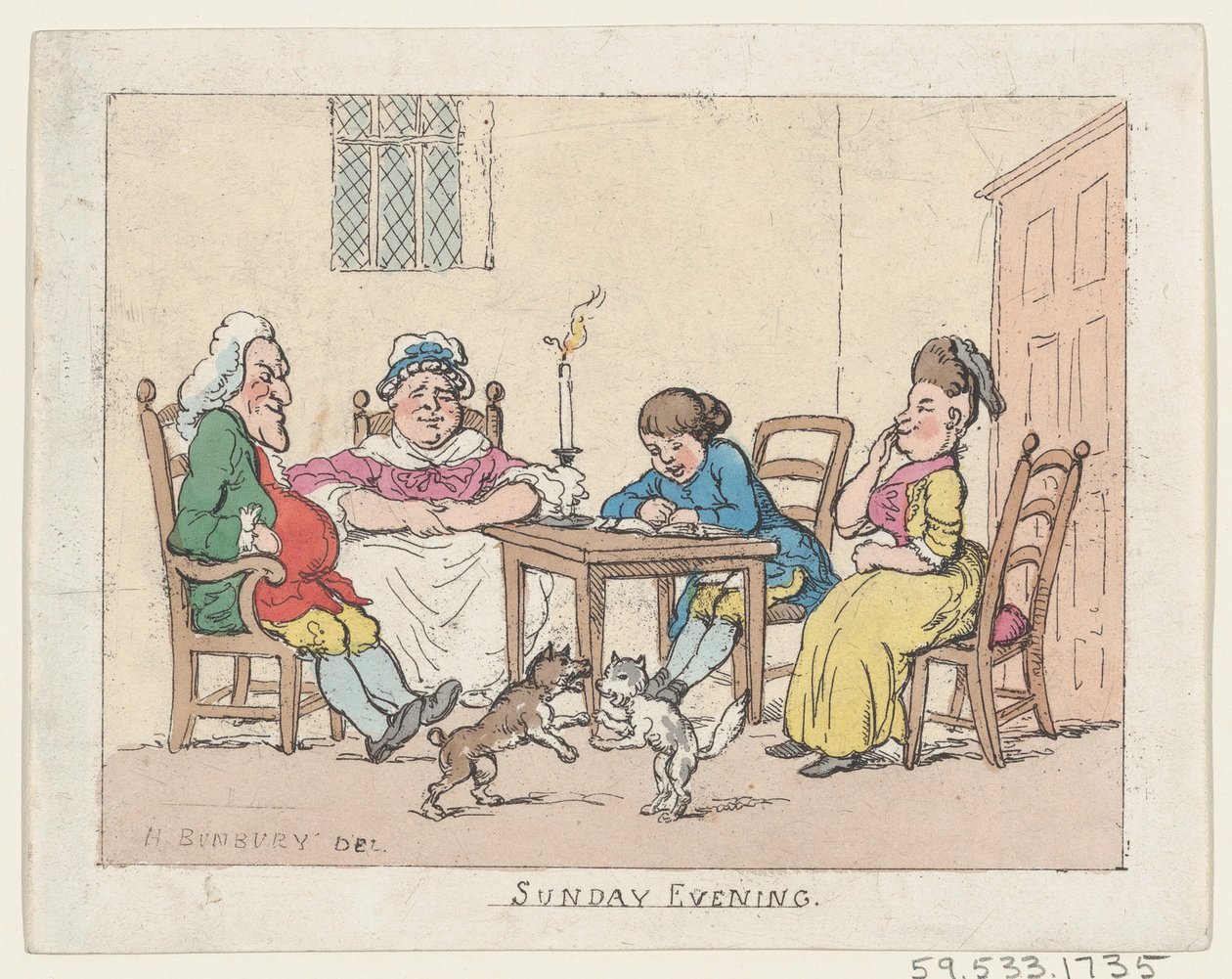 Pazar Akşamı, 1770-1780., 1770-1780. by Thomas Rowlandson
