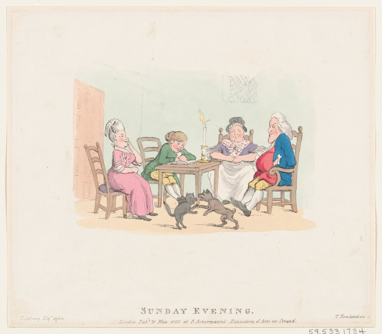 21 Mayıs 1803, 21 Mayıs 1803 Pazar Akşamı. by Thomas Rowlandson