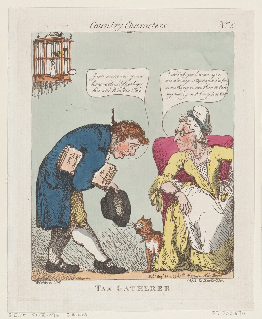Vergi Toplayıcı, 30 Ağustos 1799., 30 Ağustos 1799. by Thomas Rowlandson