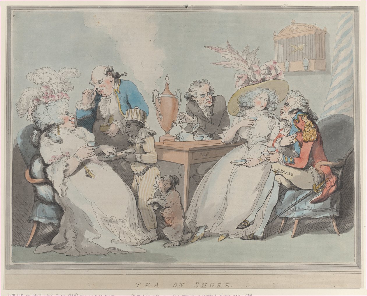 Sahilde Çay, 1785-94., 1785-94. by Thomas Rowlandson
