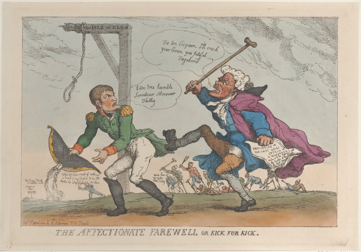 Sevecen Elveda veya Tekme Tekme, 17 Nisan 1814., 17 Nisan 1814. by Thomas Rowlandson