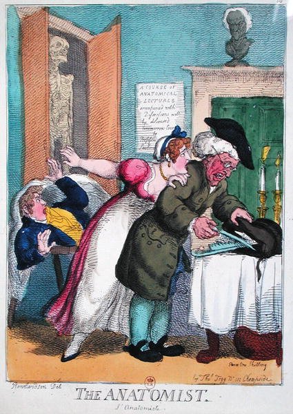 Thomas Tegg tarafından yayınlanan Anatomist, by Thomas Rowlandson