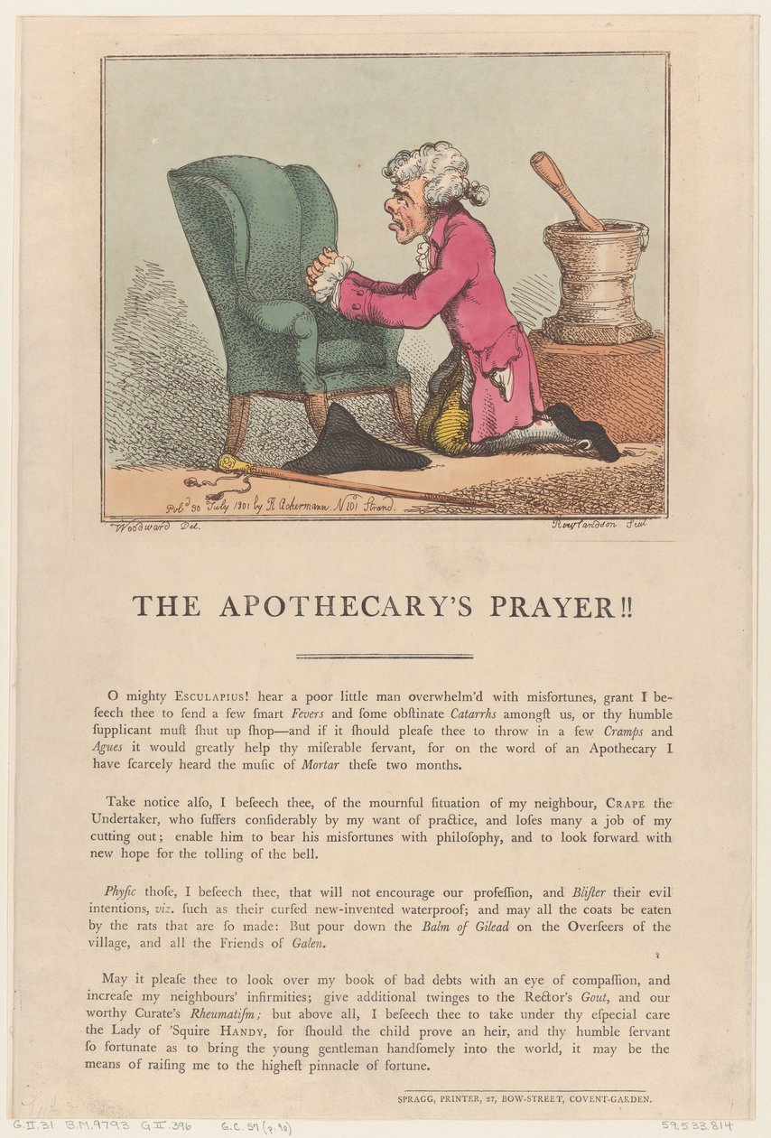 Eczacının Duası!!, 30 Temmuz 1801., 30 Temmuz 1801. by Thomas Rowlandson