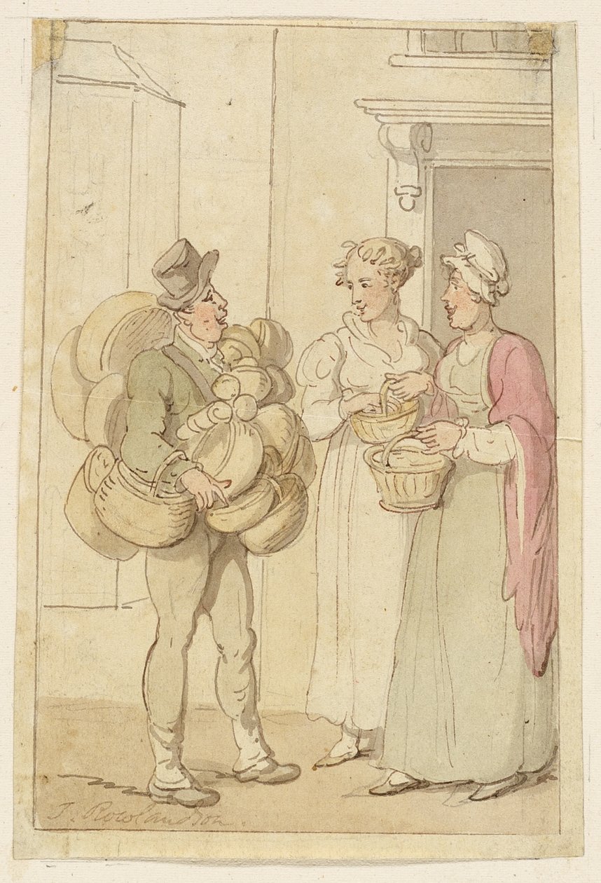 Sepet Satıcısı by Thomas Rowlandson