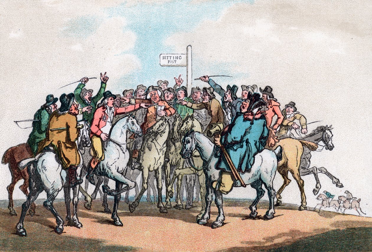 Bahis Postası, Fox Hunting Mizahları, 1799. by Thomas Rowlandson