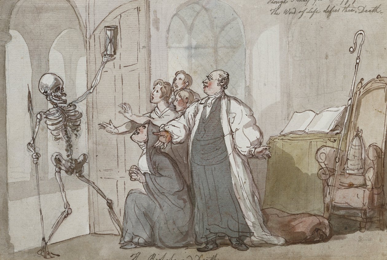 Piskopos ve Ölüm by Thomas Rowlandson