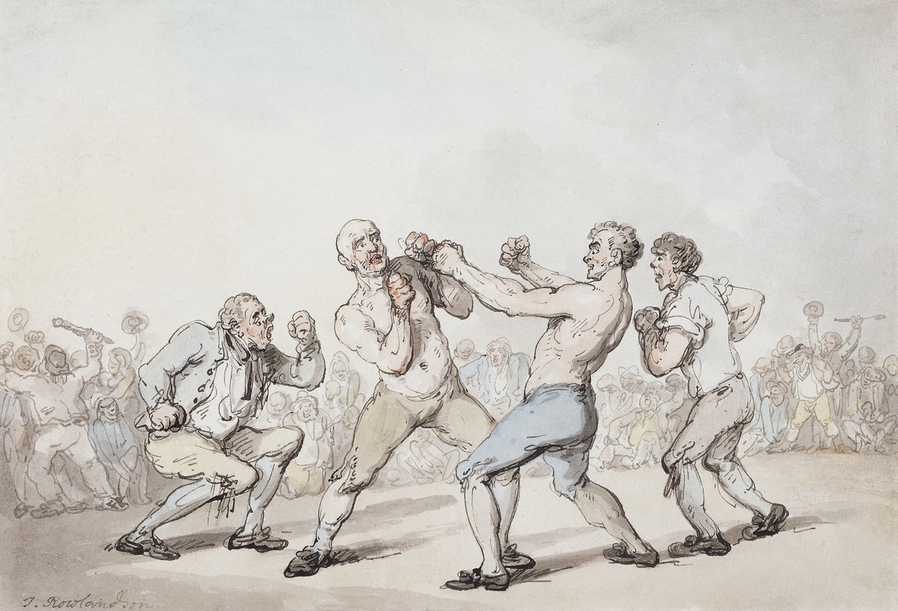 boks maçı, by Thomas Rowlandson