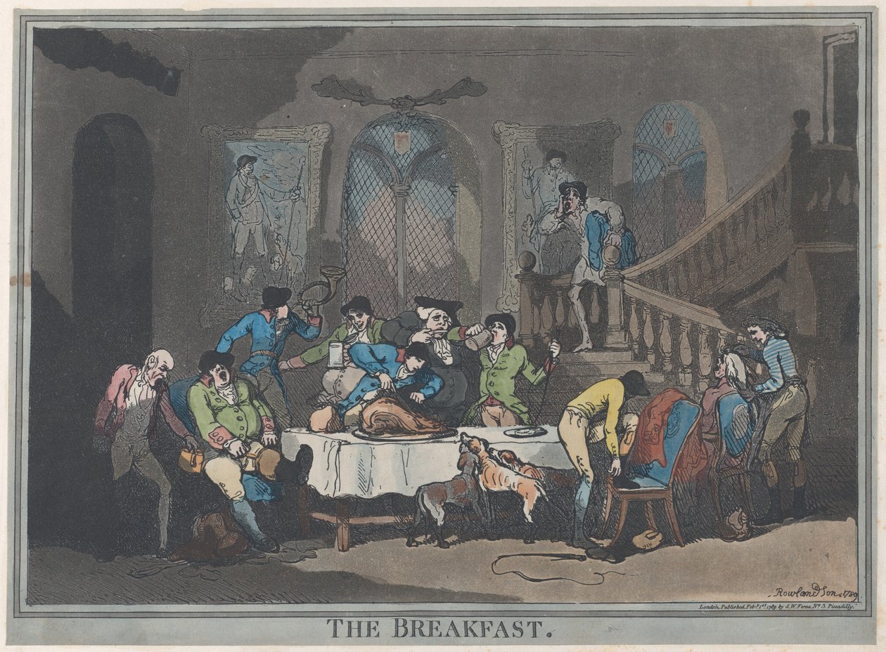 Kahvaltı, 1 Şubat 1789., 1 Şubat 1789. by Thomas Rowlandson