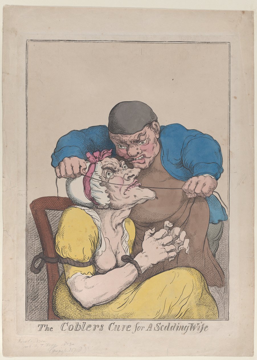 Azarlayan Karı için Ayakkabıcının Tedavisi, 1813., 1813. by Thomas Rowlandson