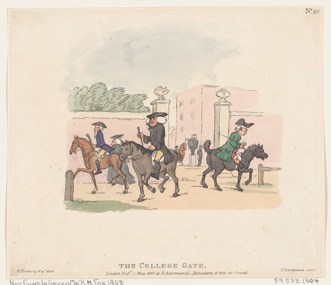 Kolej Kapısı, 1 Mayıs 1803., 1 Mayıs 1803. by Thomas Rowlandson