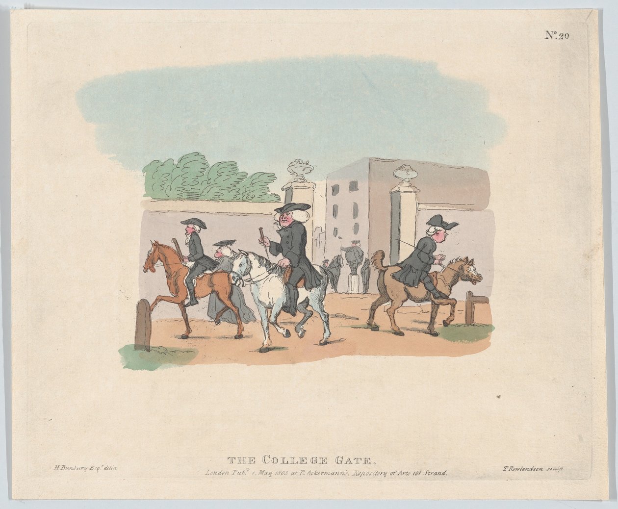 Kolej Kapısı, 1 Mayıs 1803., 1 Mayıs 1803. by Thomas Rowlandson