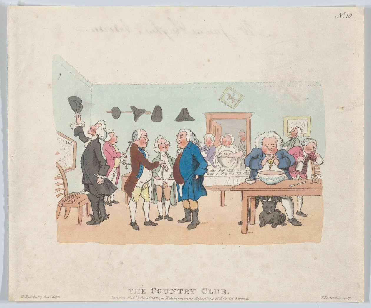 The Country Club, 7 Nisan 1803., 7 Nisan 1803. by Thomas Rowlandson