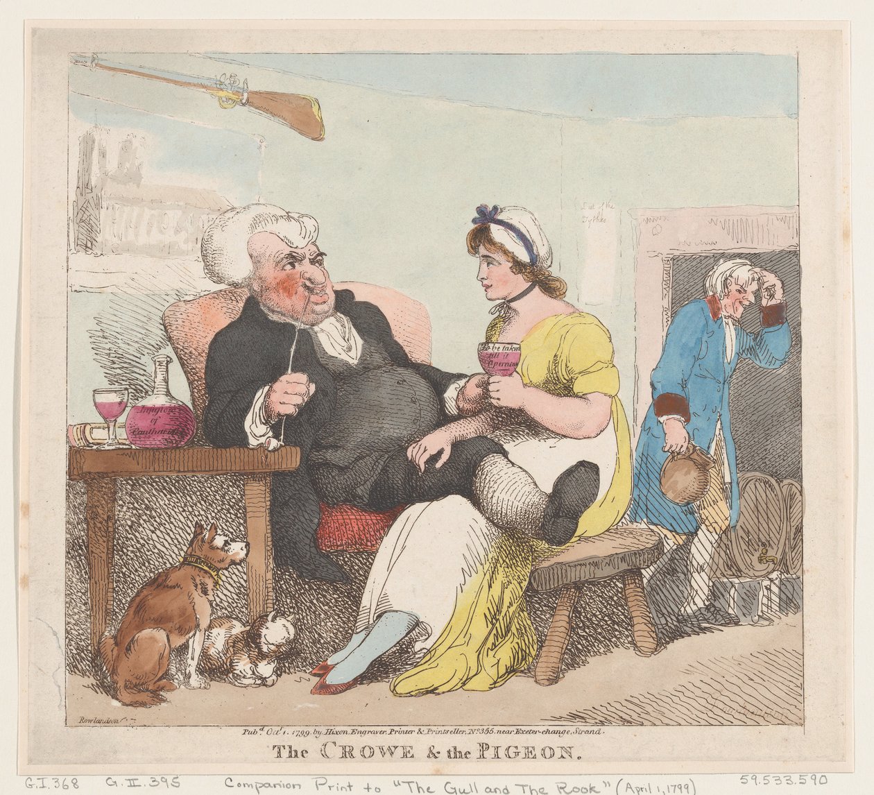 Crowe ve Güvercin, 1 Ekim 1799., 1 Ekim 1799. by Thomas Rowlandson