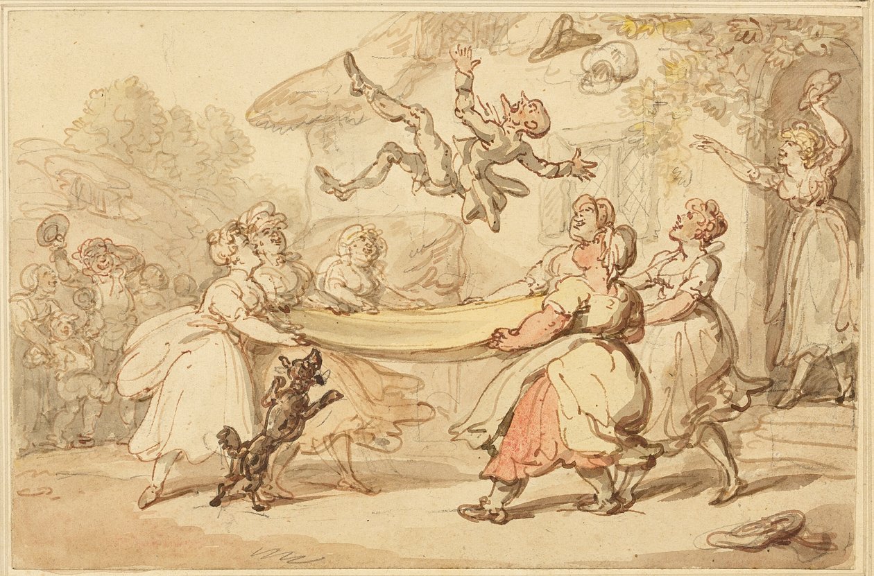 Doktorun Cezası Tüm Köyün Küçük Eğlenceleri Eşliğinde İnfaz Edildi by Thomas Rowlandson