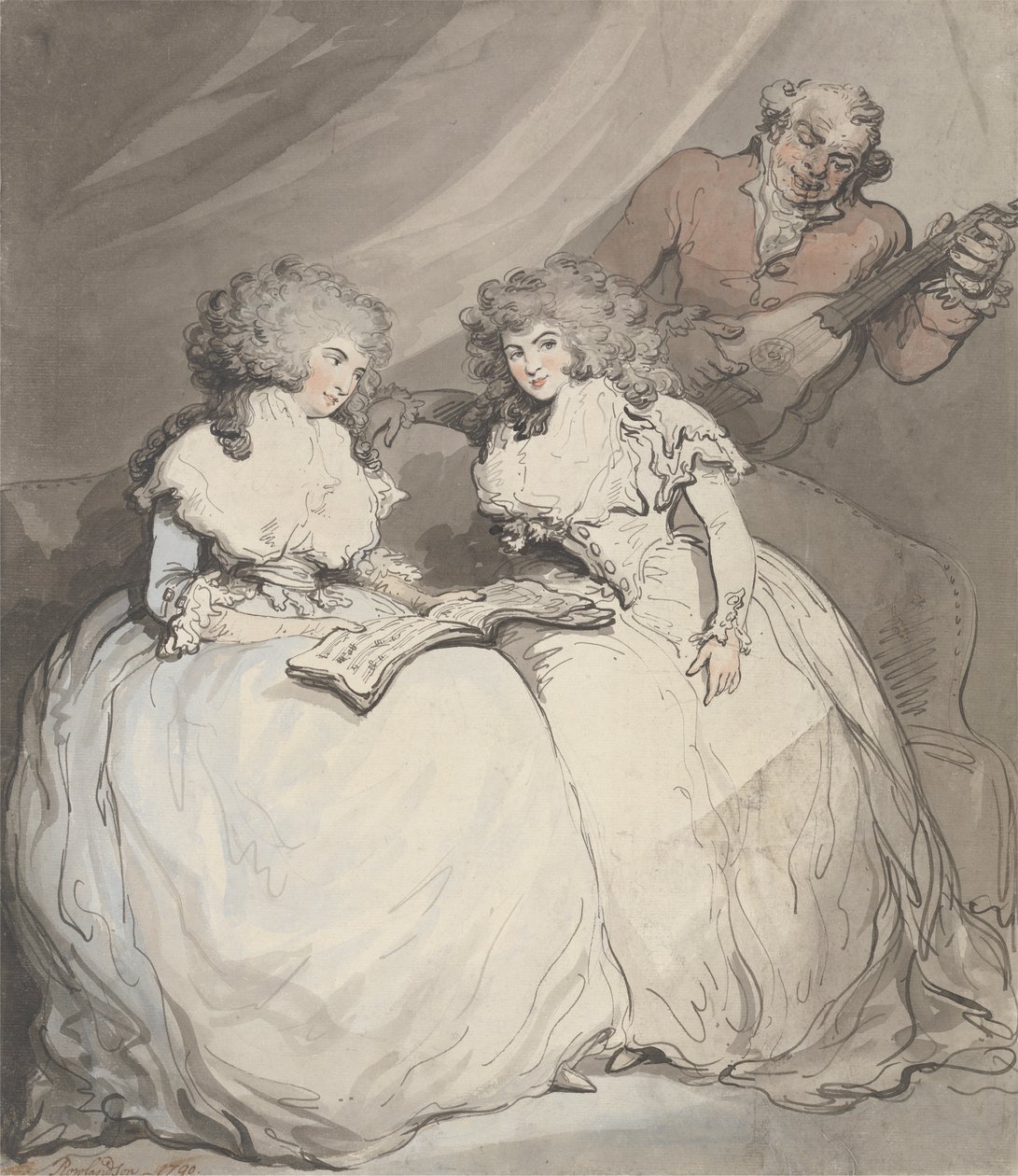 Devonshire Düşesi ve Bessborough Kontesi by Thomas Rowlandson