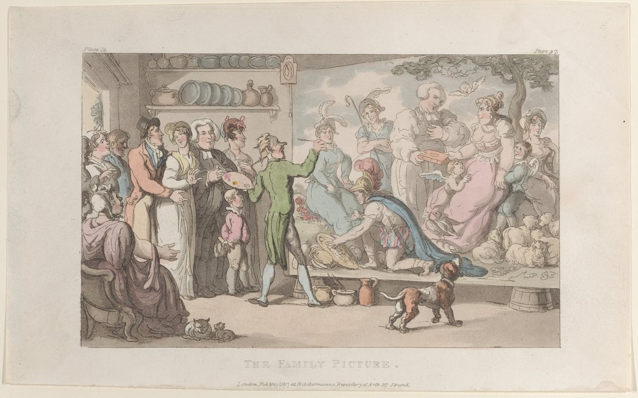 Aile Resmi, Wakefield Papazından, 1 Mayıs 1817., 1 Mayıs 1817. by Thomas Rowlandson