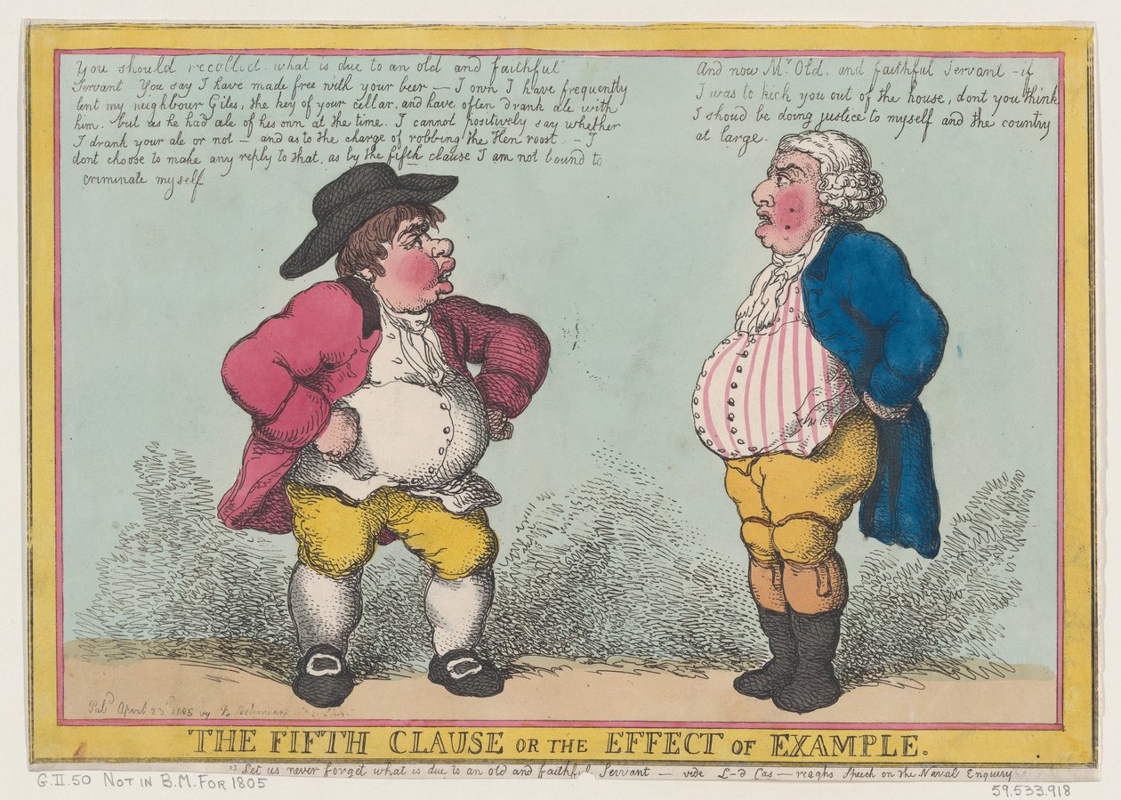 Beşinci Madde veya Örneğin Etkisi, 23 Nisan 1805., 23 Nisan 1805. by Thomas Rowlandson