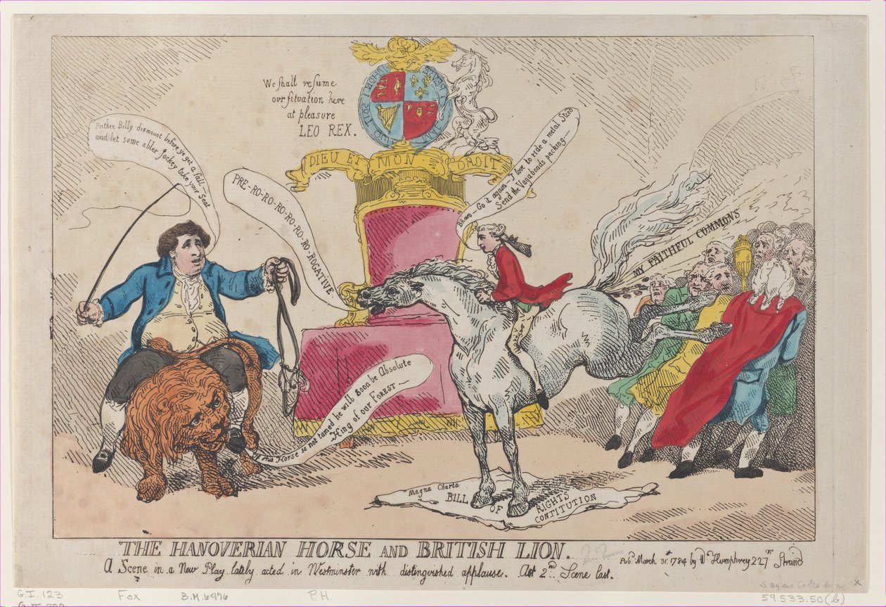 Hanover Atı ve İngiliz Aslanı, 31 Mart 1784., 31 Mart 1784. by Thomas Rowlandson