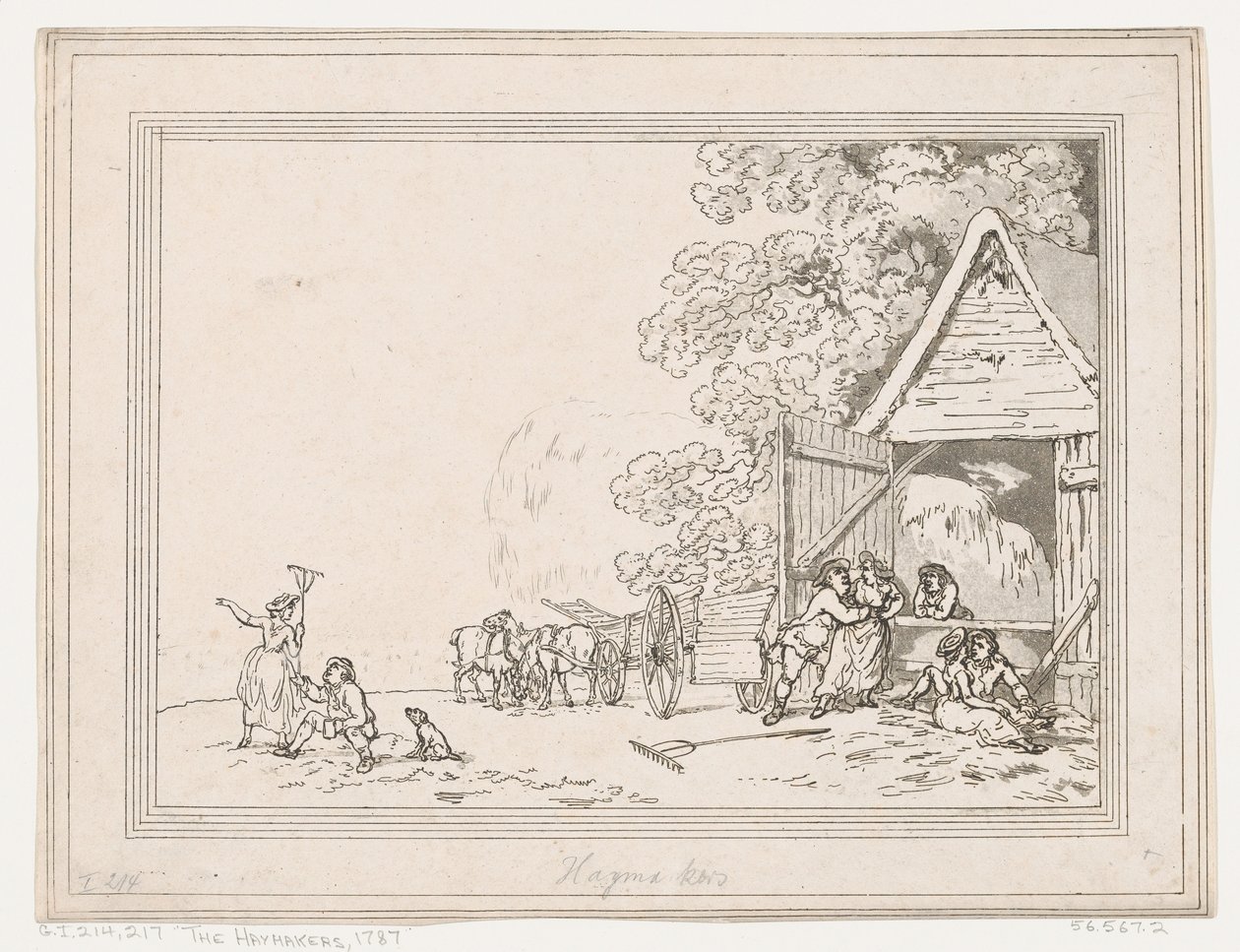Haymakerlar, 1787., 1787. by Thomas Rowlandson