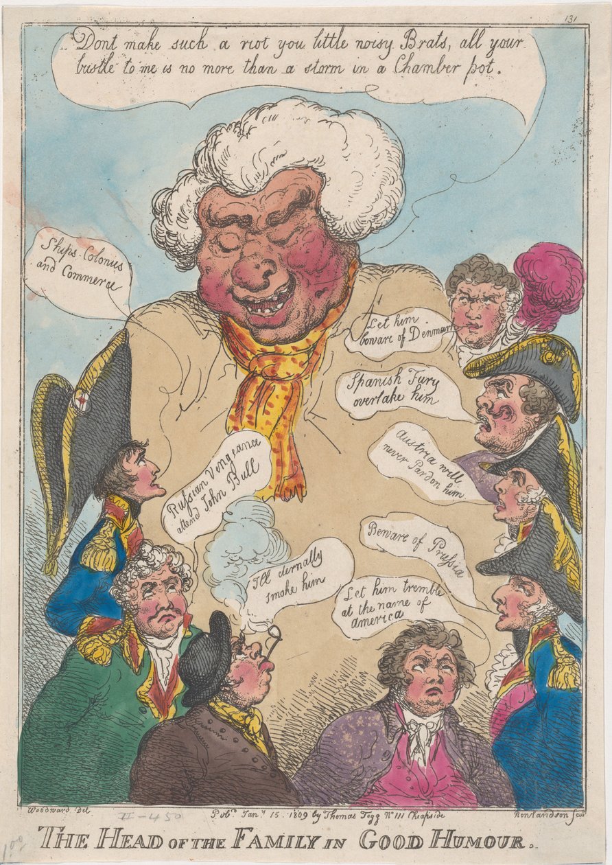 İyi Mizahta Ailenin Başı, 15 Ocak 1809., 15 Ocak 1809. by Thomas Rowlandson